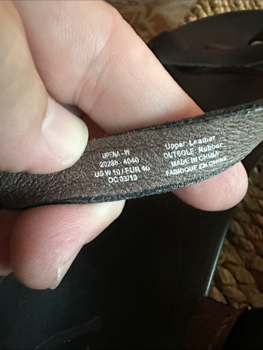 OluKai Black Leather Cross-Strap Sandals - Picture 5 of 8